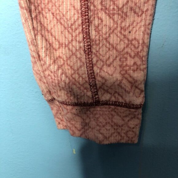 Spyder Pants Womens Medium Pink Jogger Thermal Waffle Knit Logo - Picture 2 of 7